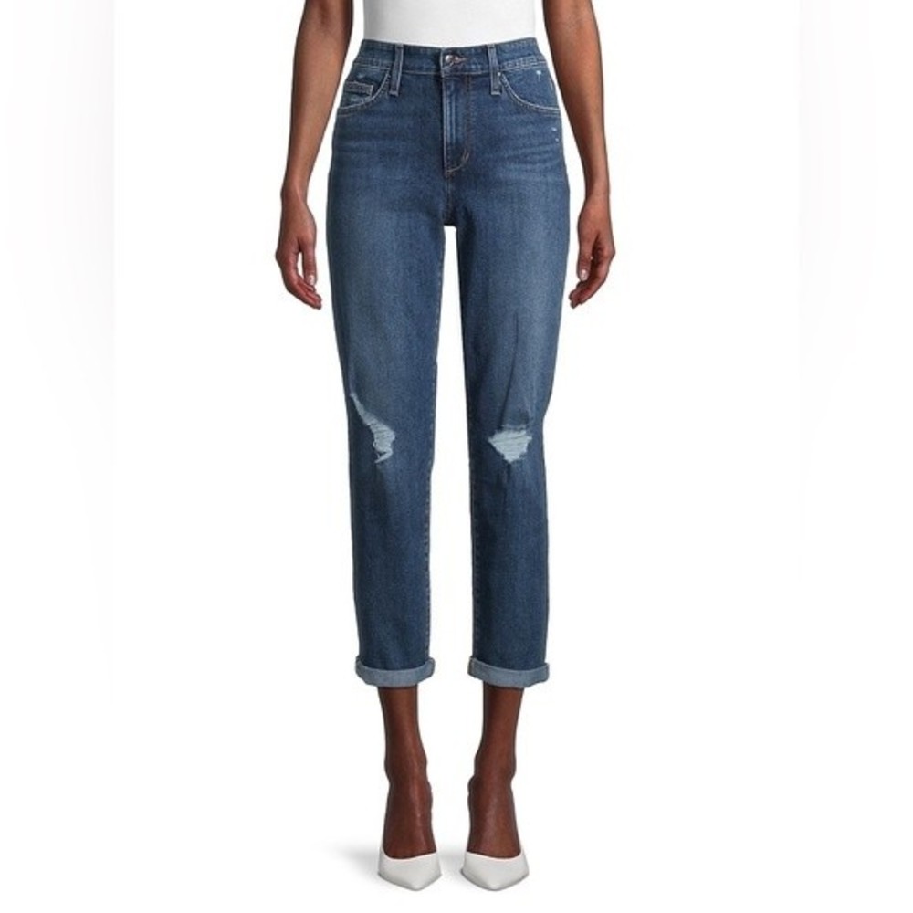 Joe's Jeans Niki Distressed Boyfriend Straight-Leg Jeans Size 31